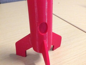 cohete rojo hobby 3d print model - Mito3D