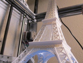 eiffel tower scaled 3x printed ultimaker buildings structures 3d print model - Mito3D