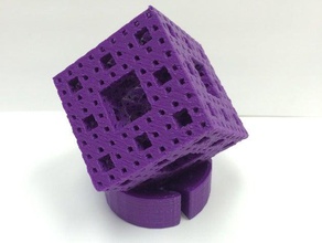 customizable menger sponge math art customizer fractal 3d print model - Mito3D