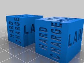 hard charge law dice 3d print model - Mito3D