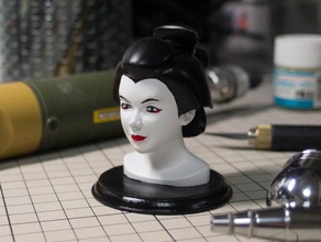 geisha girl people female woman 3d print model - Mito3D