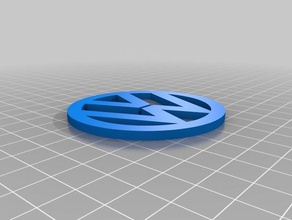 volkswagen emblem automotive 3d print model - Mito3D