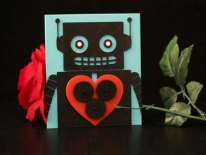 Stampa 3d san valentino bare conductive elettrico vernice meccanica i giocattoli cuore robot 3d print model - Mito3D