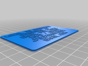 business card actual organization customized 3d print model - Mito3D