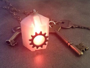 steampunk color changing pendent costume led necklace 3d print model - Mito3D