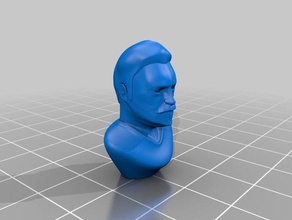 ron swanson sculptures bust statue 3d print model - Mito3D