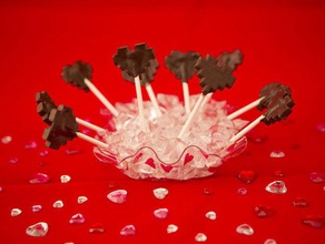 8 bit cuore di cioccolato cibo bevanda 8bit adafruit il casting forgia silicone giorno san valentino 3d print model - Mito3D