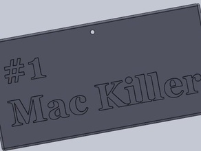 mac killer distintivo computer 3d print model - Mito3D