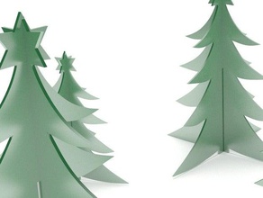 Weihnachtsbaum aus zwei teilen Dekor Montage Dezember Dekoration Abendessen Mittagessen puzzle Schnee Tabelle 3d print model - Mito3D