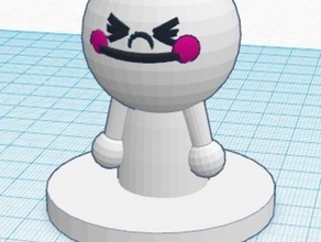 line moon boy smiling props 3d print model - Mito3D