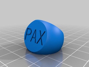 my customized inscription ring pax rings 3d print model - Mito3D