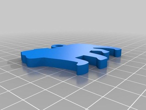 bull Schlüsselanhänger angepasst 3d print model - Mito3D