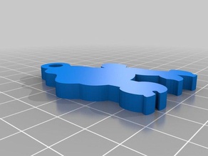 Pudel Schlüsselanhänger angepasst 3d print model - Mito3D