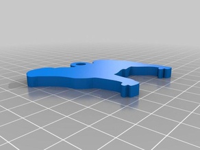 Mops Schlüsselanhänger angepasst 3d print model - Mito3D
