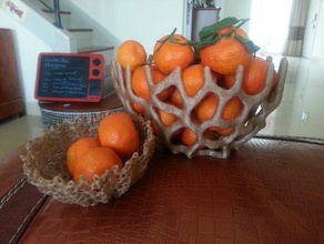 coral type fruit bowl playing around voronoi stuffs containers 3d print model - Mito3D
