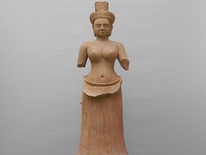 stehende weibliche Gottheit Kopf durchsucht Replikate met3d met museum museum-scan Skulptur 3d print model - Mito3D