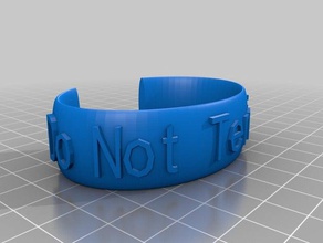 non terminare band bracciali personalizzato 3d print model - Mito3D