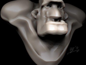 mongo sculptures 3d creature funny model speed zbrush 3d print model - Mito3D