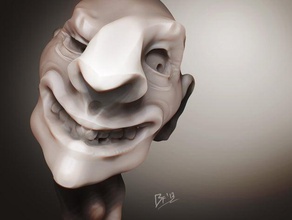 kriechen Skulpturen 3d cartoon Charakter Kreatur albern Geschwindigkeit test Antworten-button zbrush 3d print model - Mito3D