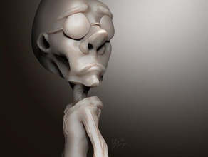 Wissenschaftler Menschen 3d Charakter komisch reprap sculpt albern zbrush 3d print model - Mito3D