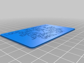 business card nessun errore di battitura organizzazione personalizzato 3d print model - Mito3D