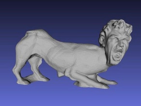 marsyas lion sculptures mashup meshmixer met3d 3d print model - Mito3D