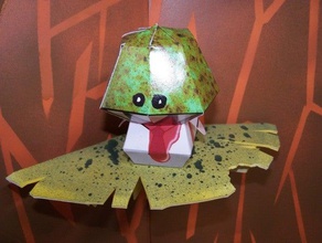 blank mushkin creatures card craft craftrobo lasercut model mushroom paper papercraft toy 3d print model - Mito3D