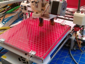 incisa in vetro a nido d'ape 3d la stampante accessori acquaforte l'esperimento etch heatbed focolaio parte prin2bot print2bot printrbot aggiornamento 3d print model - Mito3D