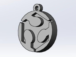 fab logo pendente le monete badge 3d print model - Mito3D