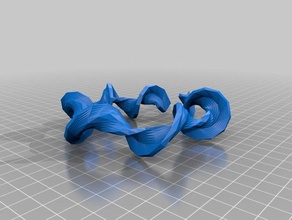 funked twisted drehte sich f3d-3 math Kunst 3d print model - Mito3D