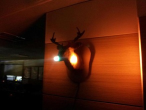 card board deer head hunting trophy lamp decor 3d print model - Mito3D