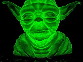 glowda brilhante yoda criaturas boolean soco diodo emissor de luz estrela guerras 3d print model - Mito3D