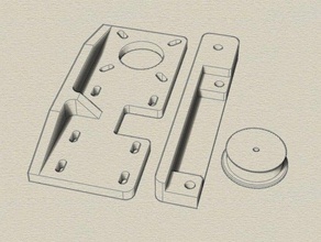 les élans simple ceinture de route mendel-x-axe 3d l'imprimante pièces support le titulaire moteur pla reprap supportless mise à niveau 3d print model - Mito3D