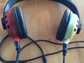 üzerinde duli çift stereo kulak kulaklık ses elektronik müzik hoparlör hoparlörler 3d print model - Mito3D
