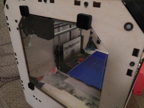 replicator 1 window clips 3d printer accessories acrylic upgrade parts 3d print model - Mito3D