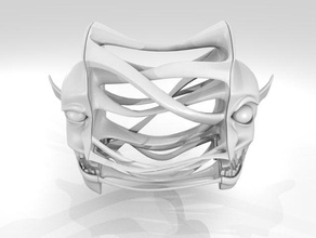 tête de split filamenteuse sculptures gore mohawk 3d print model - Mito3D