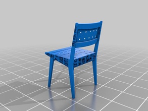 risom side chair Modell Möbel 3d Kunst test nützlich Holz 3d print model - Mito3D