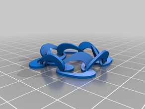 my customized heart chain-8 links jewelry 3d print model - Mito3D