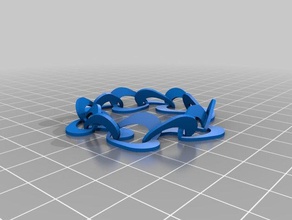 my customized heart chain-12 links jewelry 3d print model - Mito3D