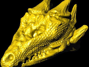 Drachen Kopf Kreaturen Skulptur 3d print model - Mito3D