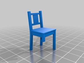 3 patas de la silla modelo muebles 3d art en el experimento útil madera 3d print model - Mito3D