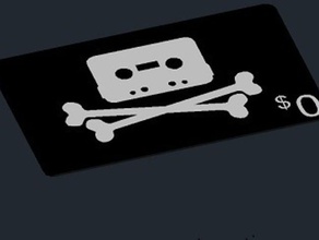 piratebay-giftcard Münzen Abzeichen blatt doctorow Geschenk-Karte pirate bay todd zenix 3d print model - Mito3D