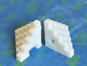 5mm d'étalonnage cube étapes 3d de l'impression les tests L'imprimante l'indice référence pyramide supportless 3d print model - Mito3D
