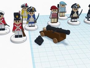 flatminis piratas e marinheiros jogos 3d print model - Mito3D