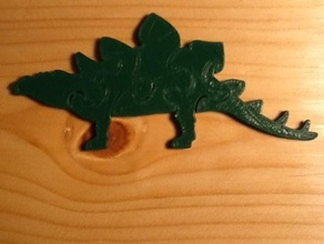 stegosauro puzzle i dinosauro 3d print model - Mito3D