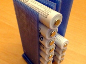 aa battery stack electronics holder 3d print model - Mito3D