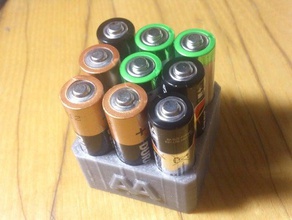 aa batteria stand contenitori 3d print model - Mito3D