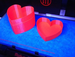 heart box organization container storage 3d print model - Mito3D