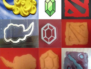 dota 2 logo cookie cutter kitchen dining 3d print model - Mito3D