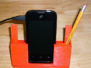 phone desk stand dock gadgets charger 3d print model - Mito3D